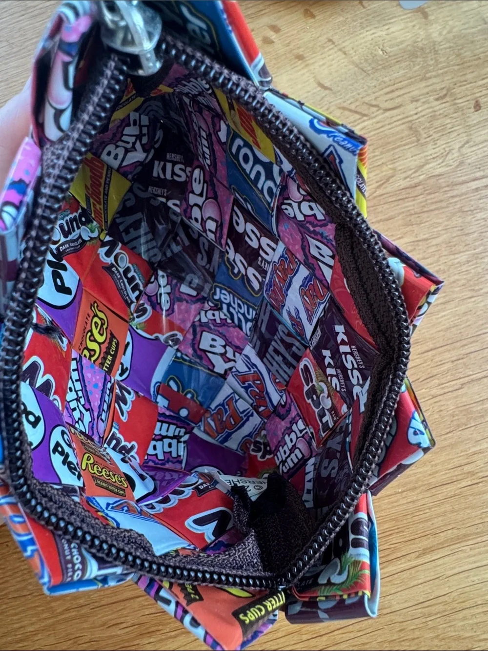 Candy Wrapper Patchwork Wristlet